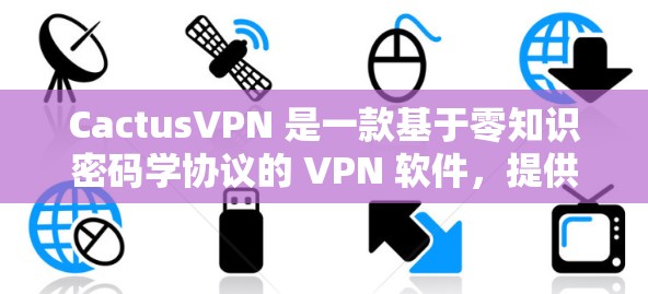 CactusVPN 是一款基于零知识密码学协议的 VPN 软件，提供高安全性和高度隐私保护。以下是关于 CactusVPN 的详细分析