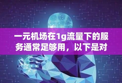 一元机场在1g流量下的服务通常足够用,以下是对这一问题的详细分析 一元机场在1g流量下的服务通常足够用,以下是对这一问题的详细分析
