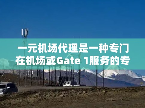 一元机场代理是一种专门在机场或Gate 1服务的专业人员,负责处理各种服务,如行李托运、买票、预订酒店等。以下是一元机场代理的使用指南 一元机场代理是一种专门在机场或Gate 1服务的专业人员,负责处理各种服务,如行李托运、买票、预订酒店等。以下是一元机场代理的使用指南