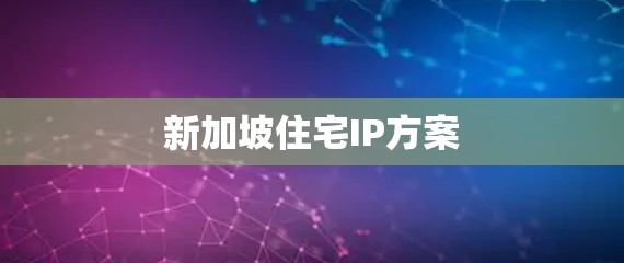 新加坡住宅IP方案